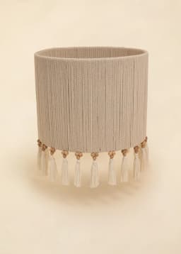 FRINGE LAMPSHADE - BEIGE