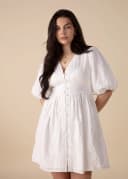 RIANNA FLOWER DRESS - WHITE