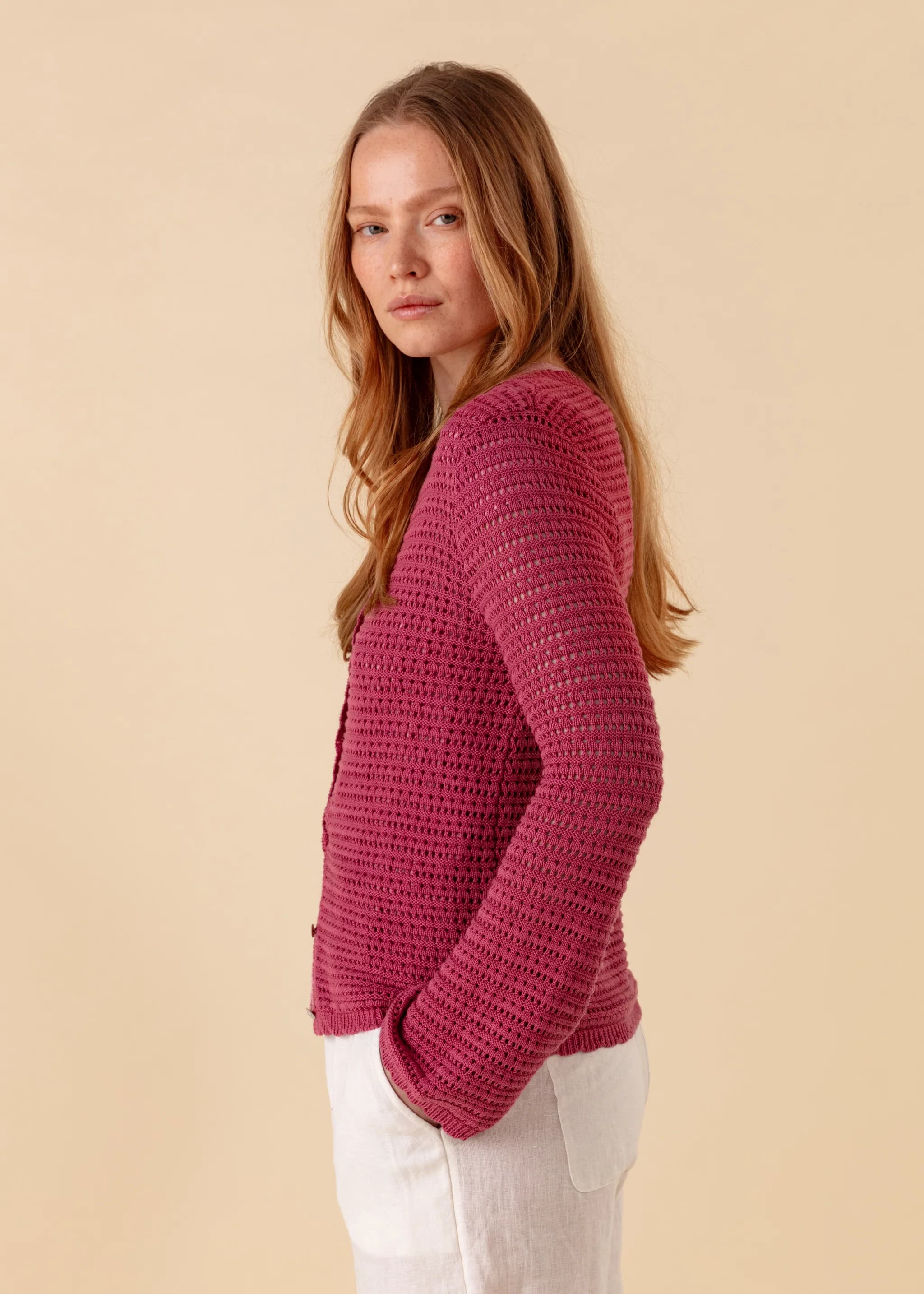 TOVE Blonde cardigan - Rosa 2 - Indiska