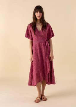 KRISTINA CROCHET DRESS - PINK