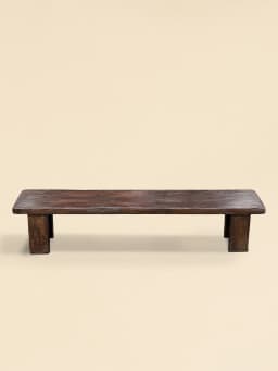 330762 VINTAGE WOOD TABLE - BROWN