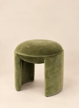 ZAZA VELVET POUF - GREEN