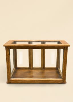 329203 VINTAGE WOOD SHOWCASE - BROWN