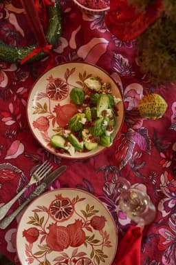 POMEGRANATE PLATE - PINK RED