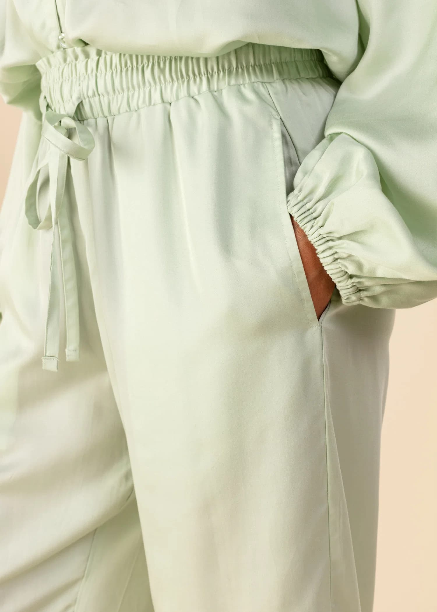 Willow Pyjamasbyxor i modal (TENCEL™) - Grön 3 - Indiska