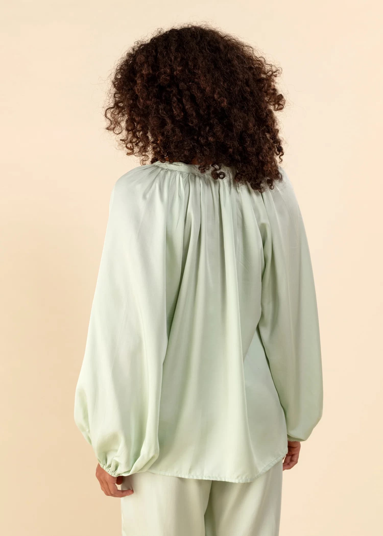 Willow Pyjamasskjorta i modal (TENCEL™) - Grön 2 - Indiska