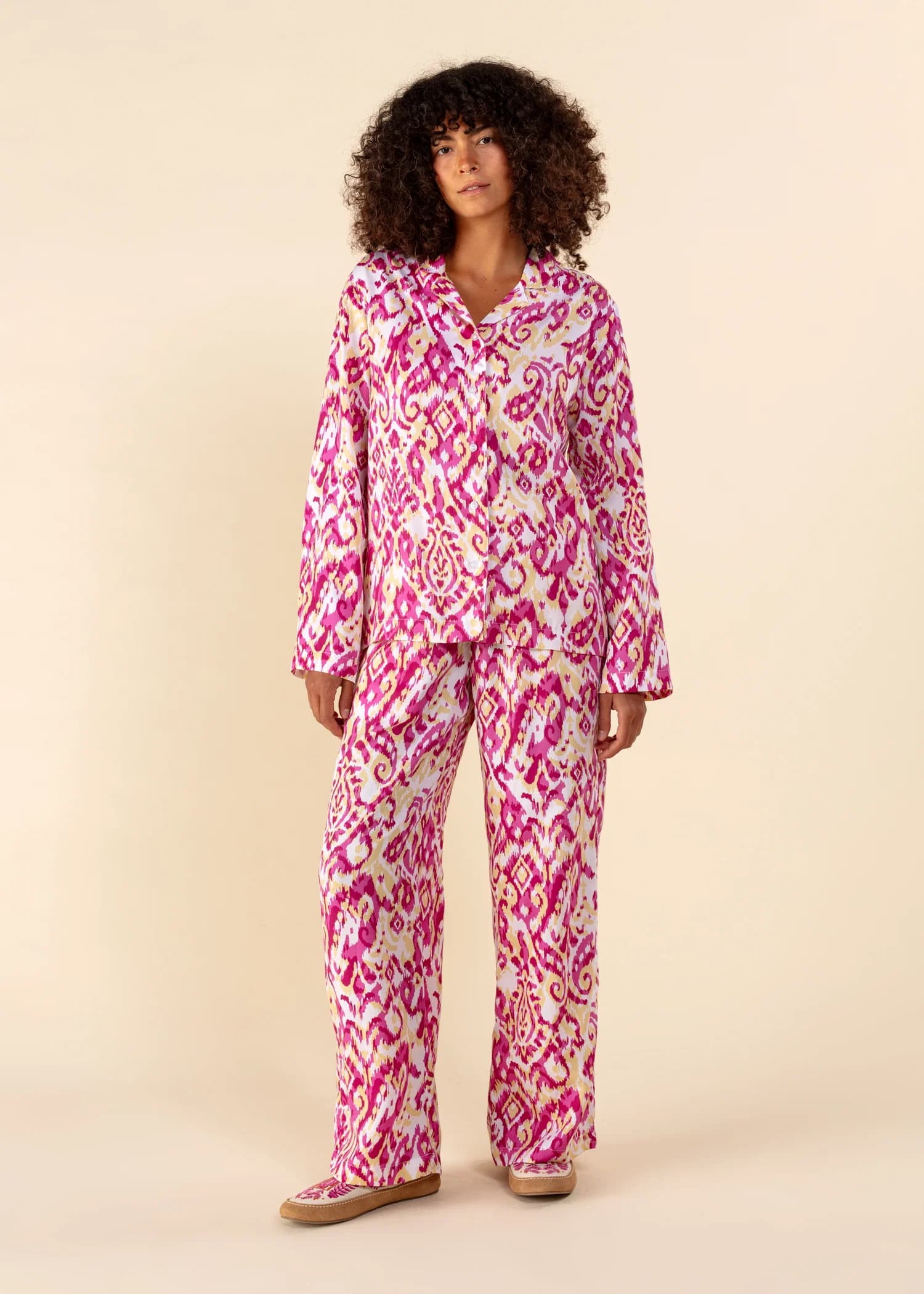 Hazel Pyjamasbyxor i Modal (TENCEL™) - Rosa 1 - Indiska