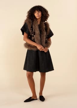 ESTELLE VEST - BROWN