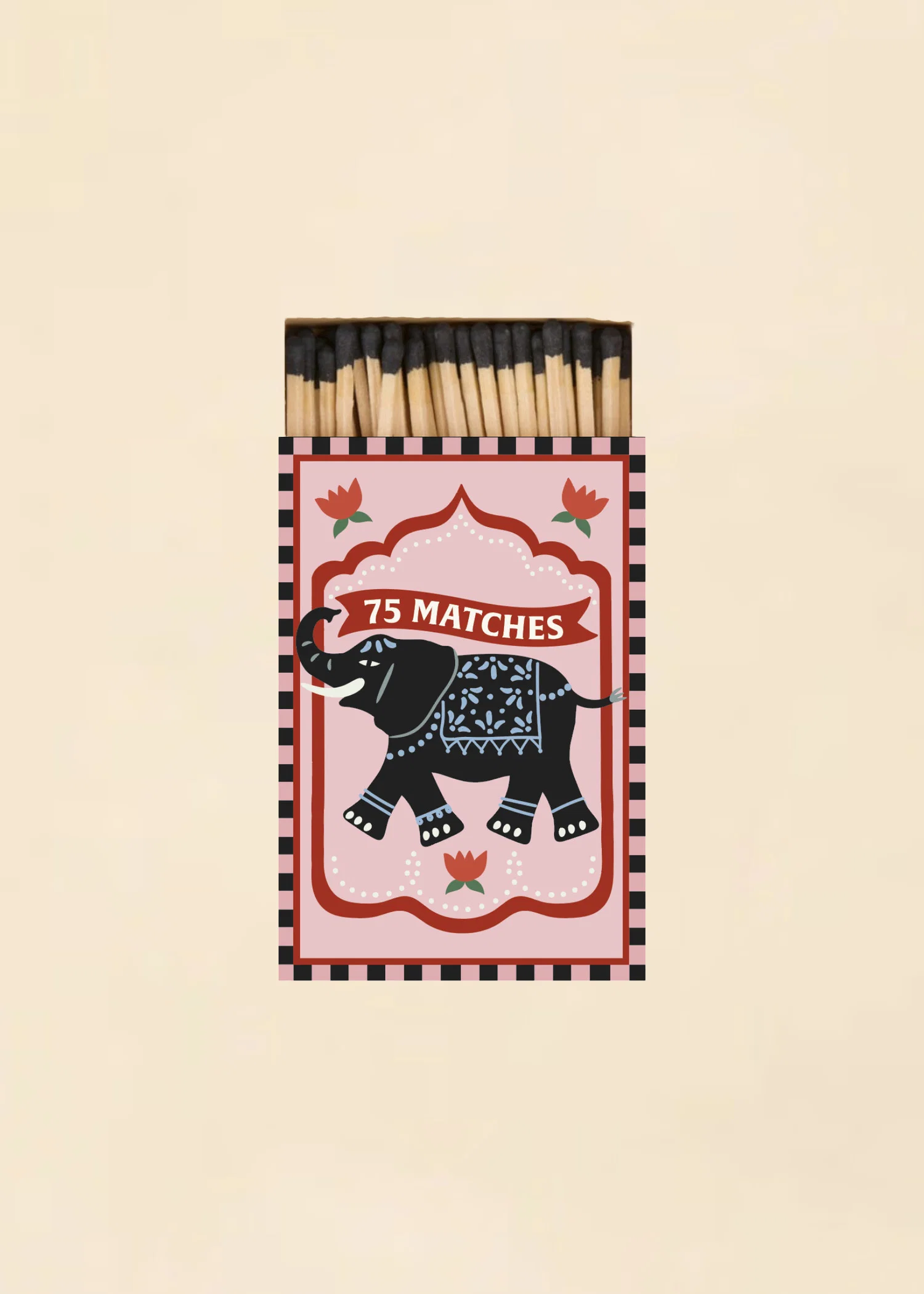 75 Dekorativ tändsticksask med långa tändstickor - Multi 1 - Indiska
