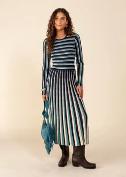 DAHLIA DRESS - MULTI BLUE