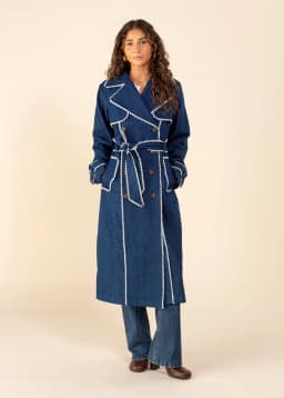 CLEOPATRA DENIM COAT - BLUE