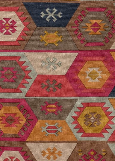 NAVAJO Monivärinen puuvillamatto, 140 x 200 cm - Multi 4 - Indiska