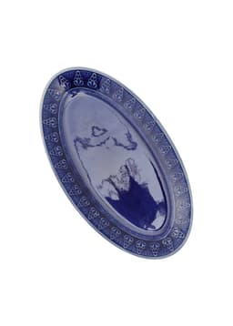 CHENNAI OVAL PLATE - BLUE