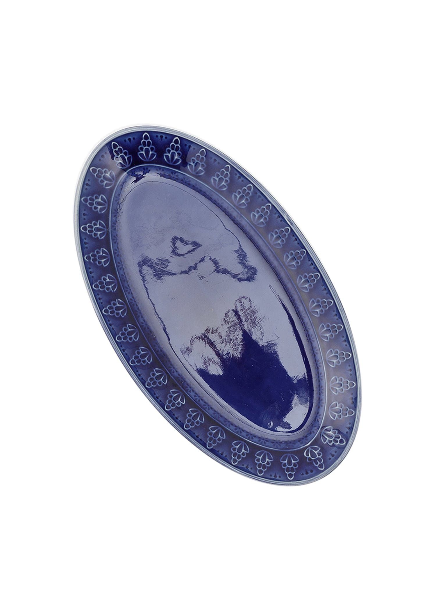 CHENNAI OVAL PLATE - BLUE