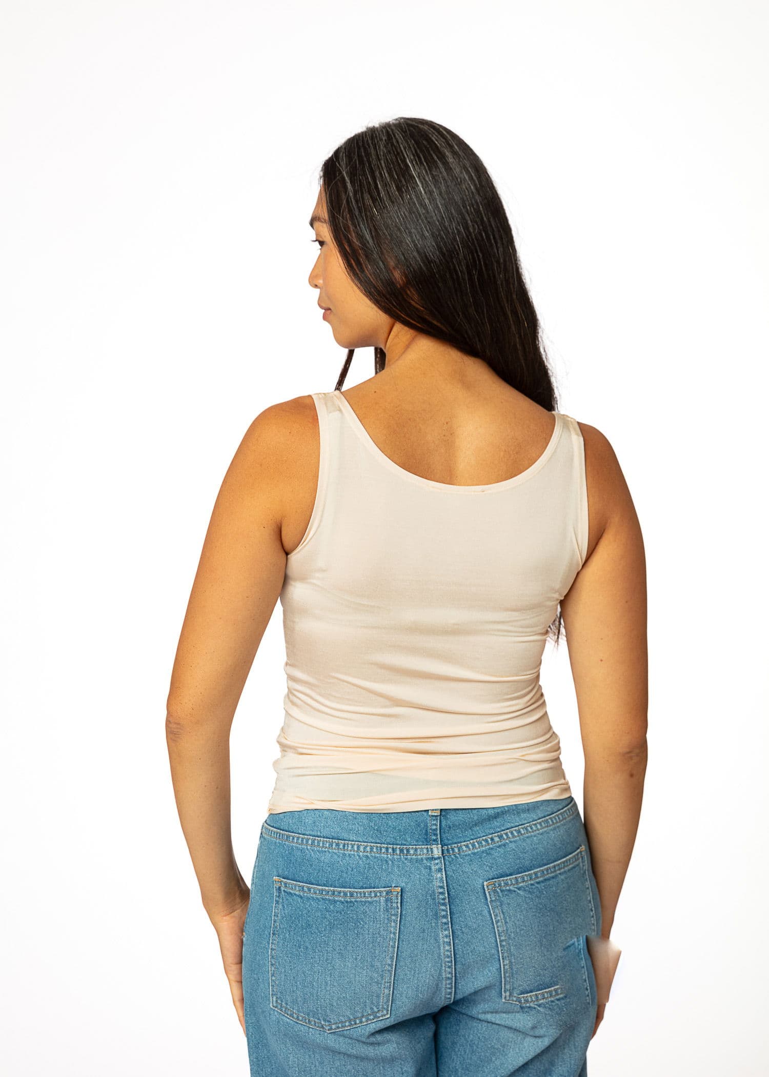 LUNA Elastisk tanktopp - Beige 2 - Indiska