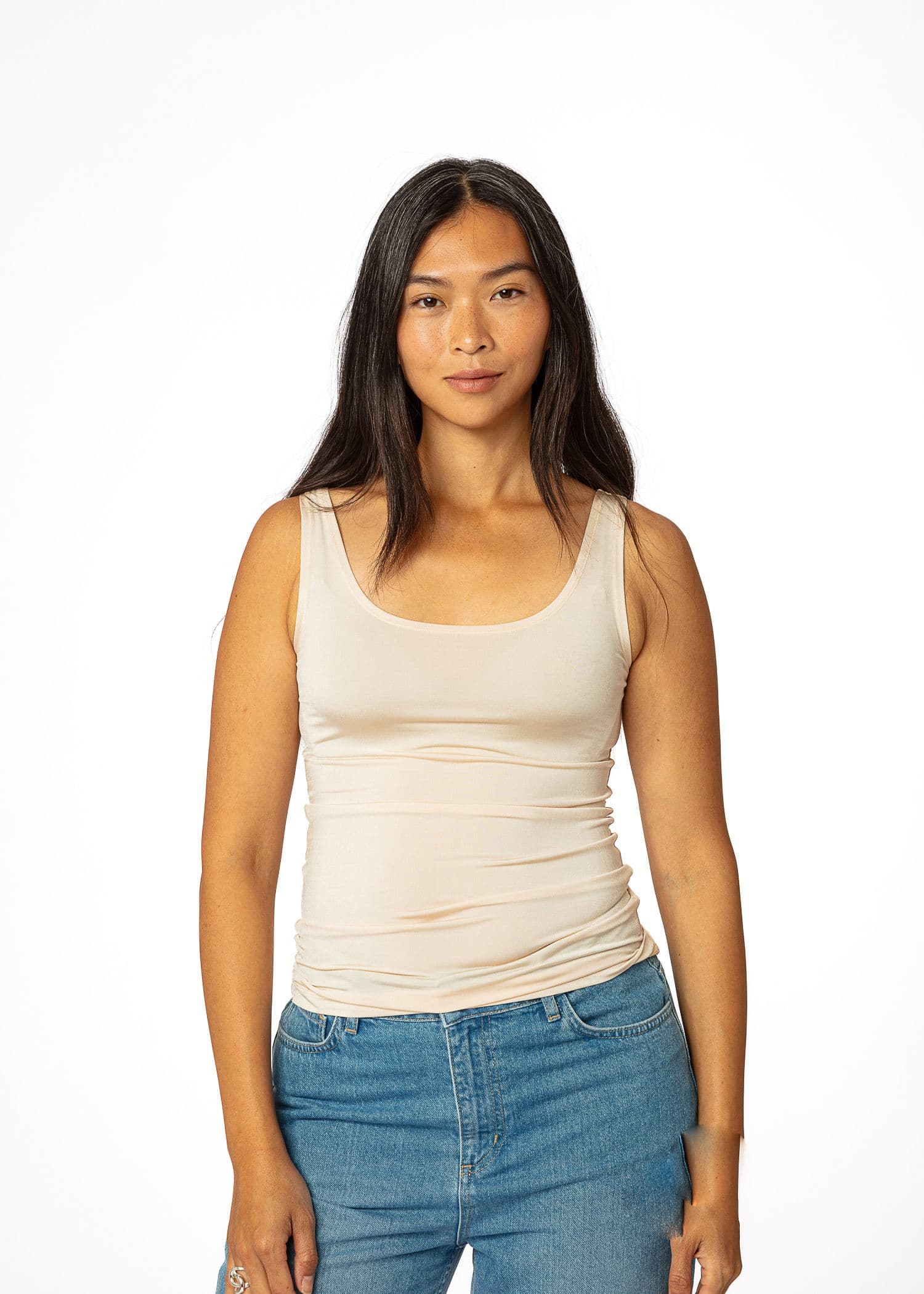 LUNA Elastisk tanktopp - Beige 3 - Indiska