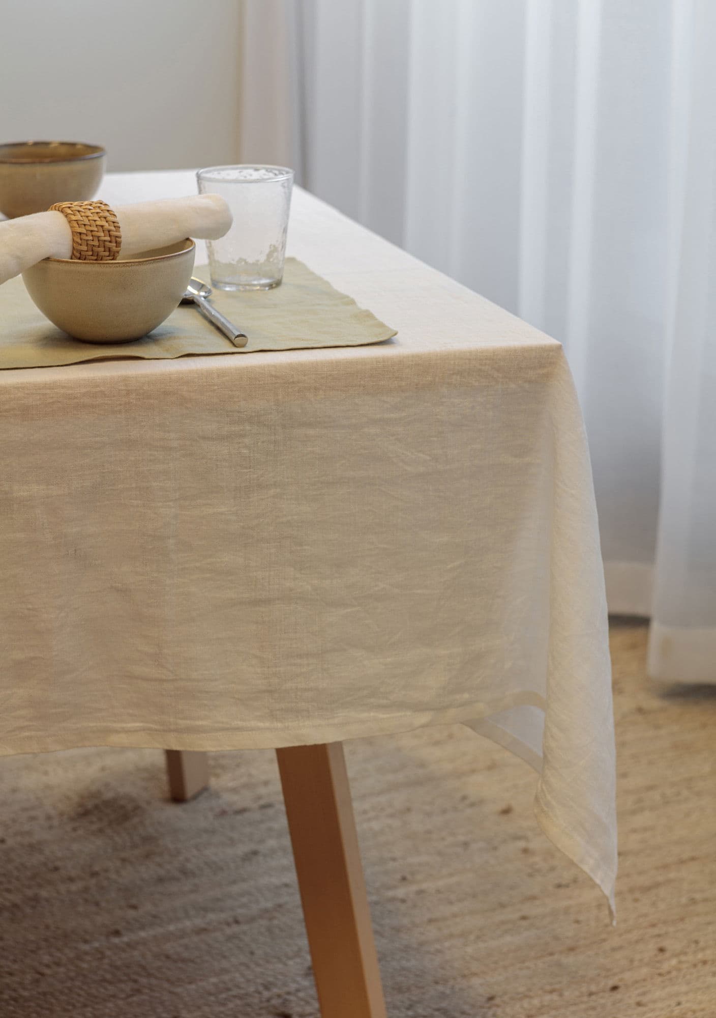 LIN TABLECLOTH - OFFWHITE
