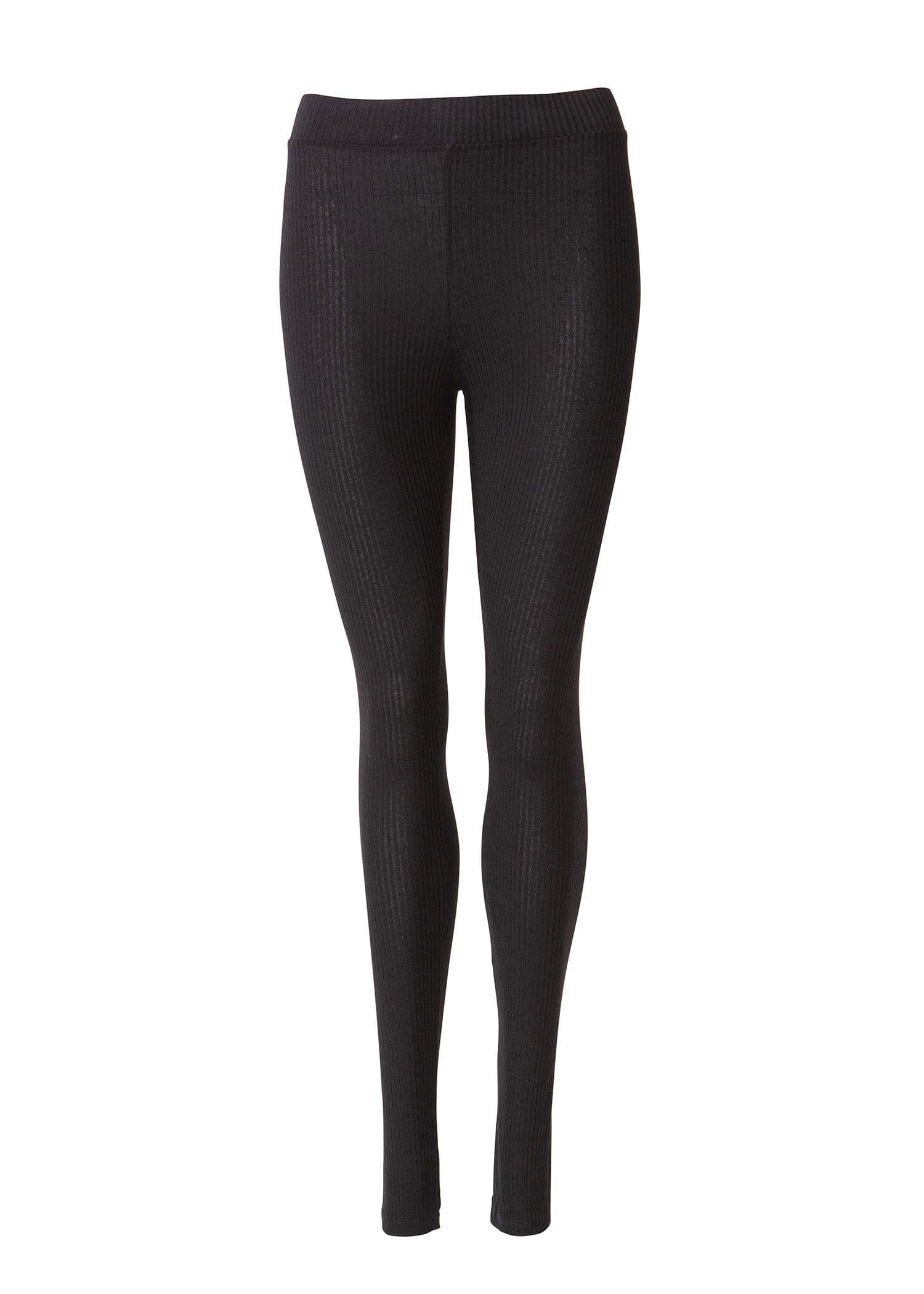 BONNIE RIB LEGGINGS - Black