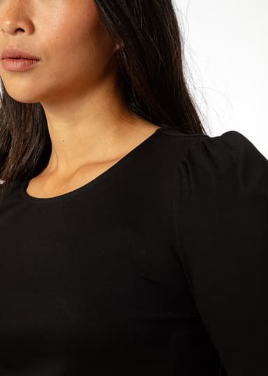 GWEN Langermet jerseytopp - Svart 9 - Indiska