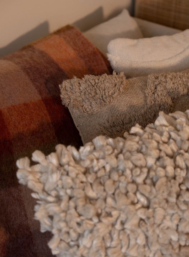 Aravalli Kuviollinen hapsullinen peitto - Ruskea 3 - Indiska
