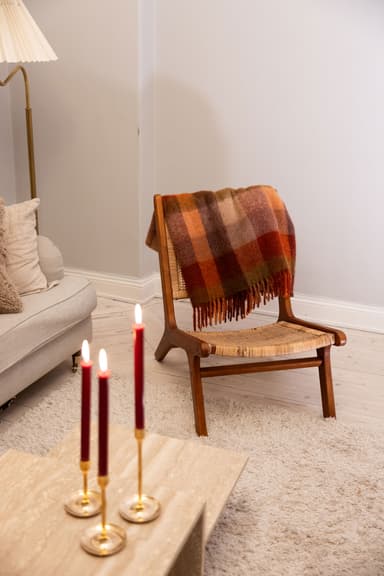 Aravalli Kuviollinen hapsullinen peitto - Ruskea 2 - Indiska