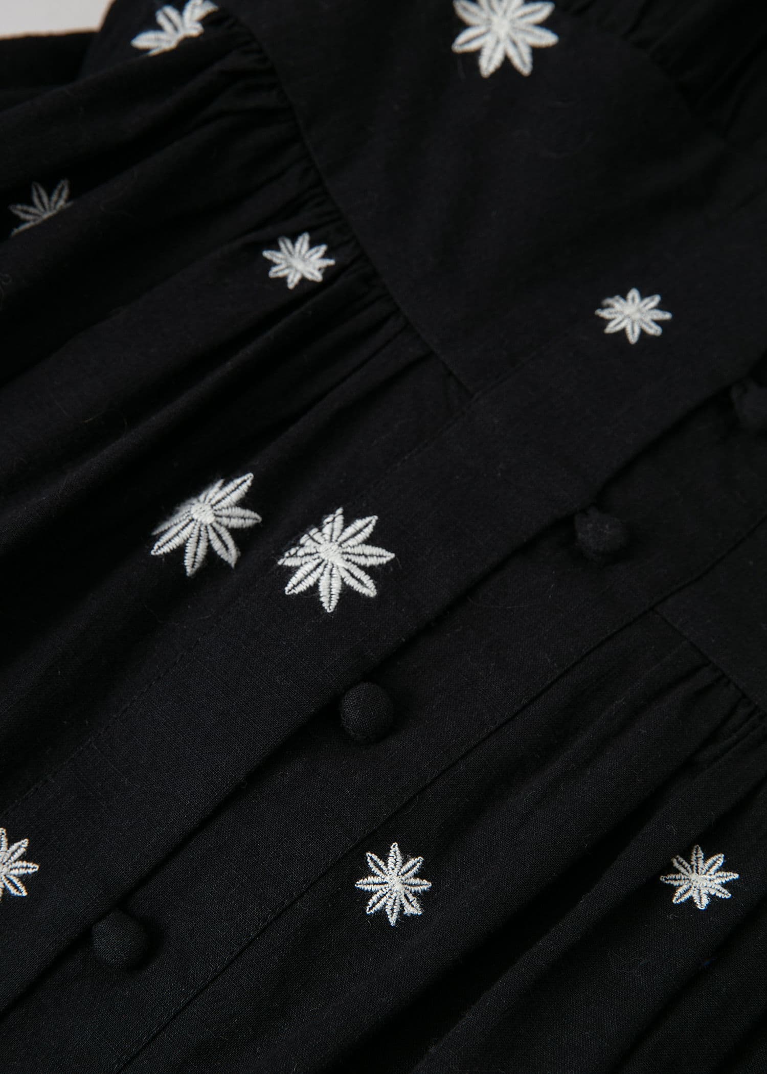 Rianna ls emb dress - Black