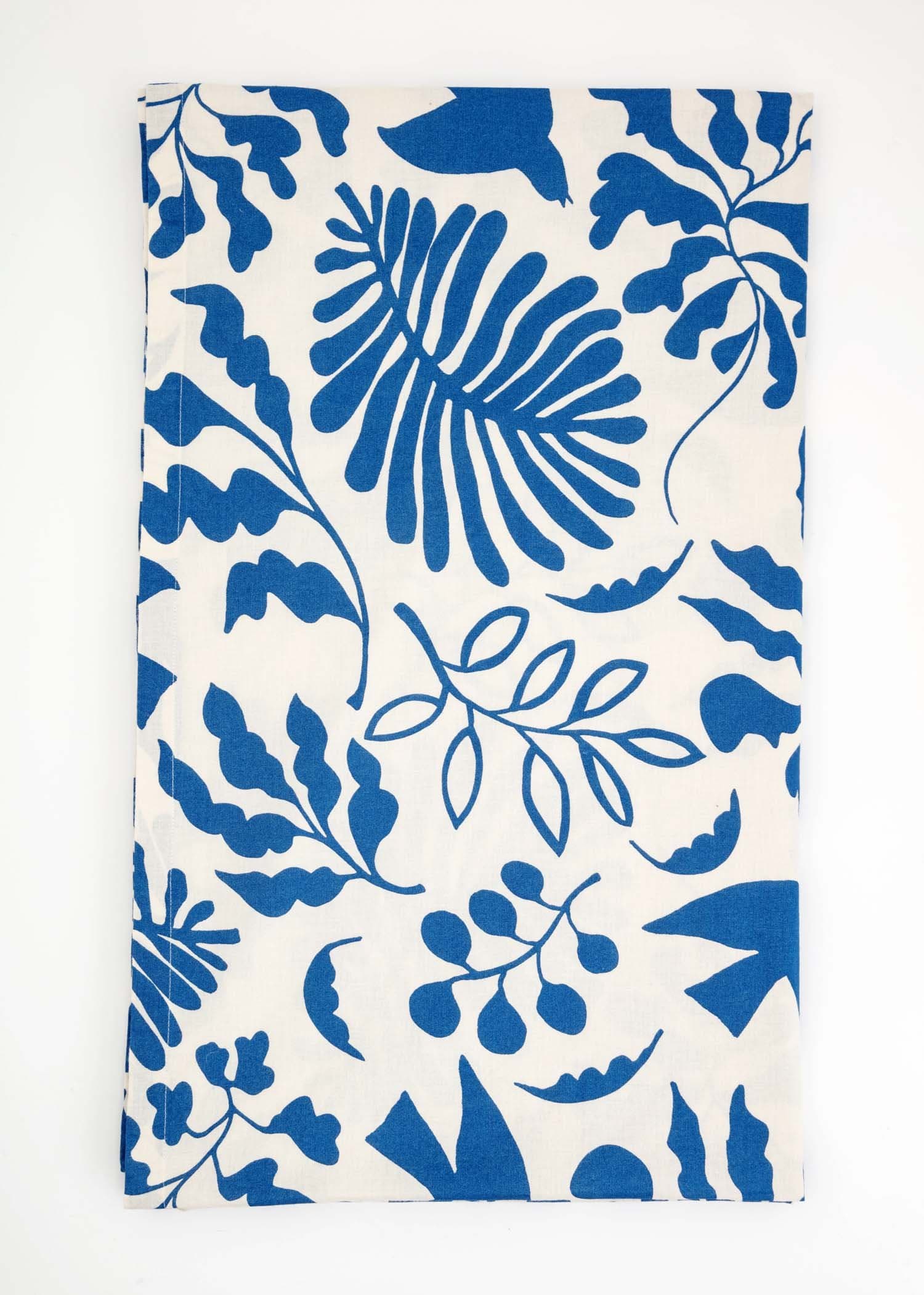 Neha Mönstrad bomullsduk - Blå 1 - Indiska