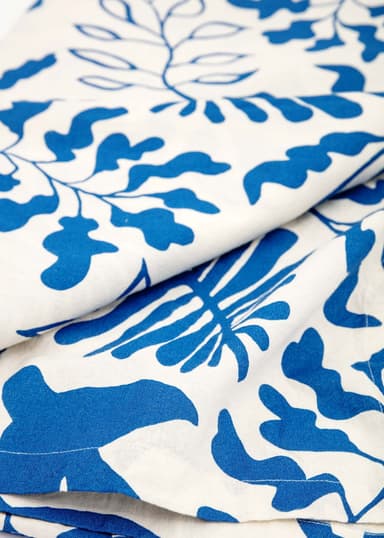 Neha Mönstrad bomullsduk - Blå 3 - Indiska