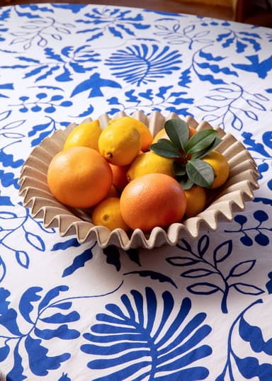 Neha Mönstrad bomullsduk - Blå 2 - Indiska