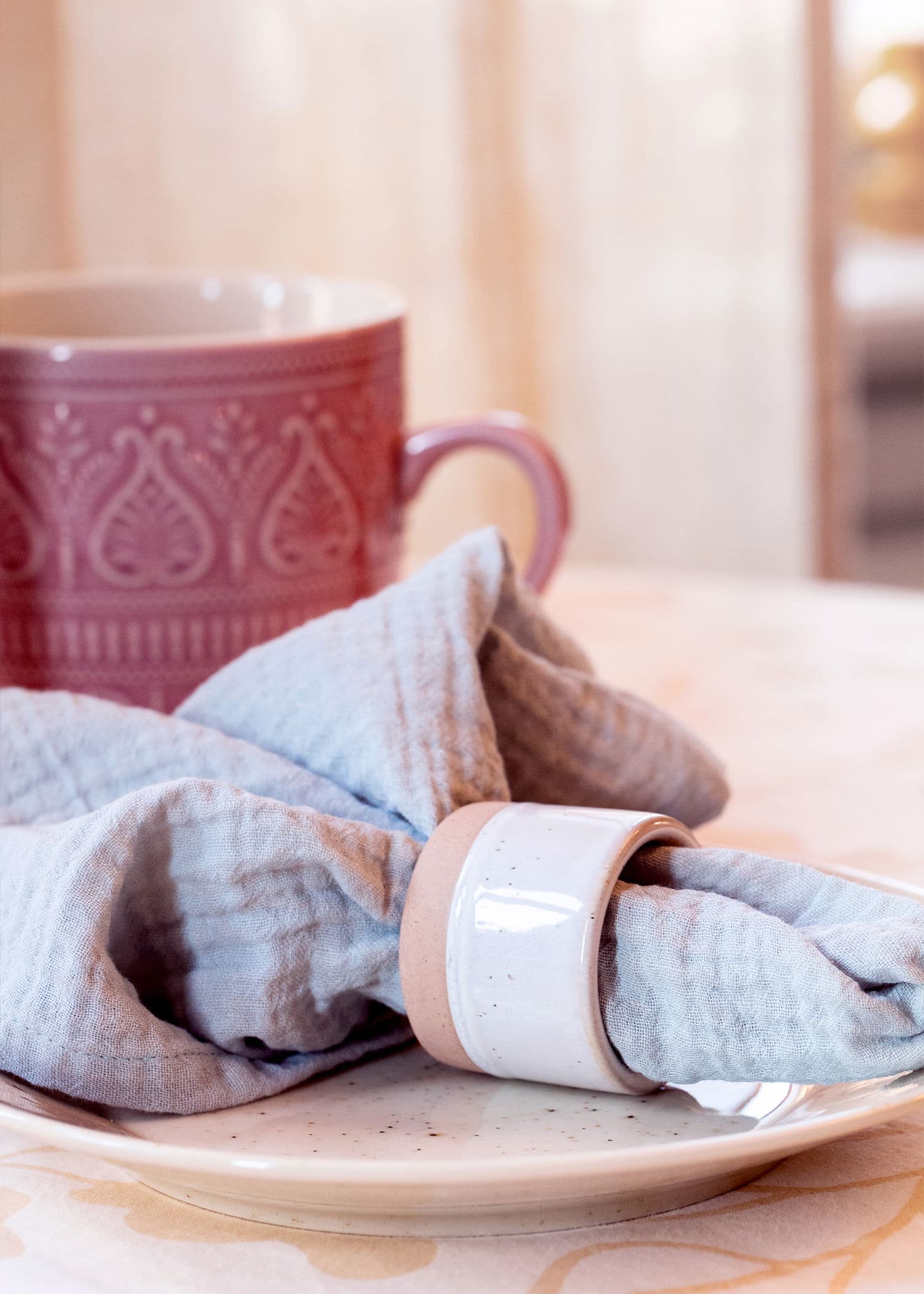 Minni Napkin 2p - DustyblueGrey