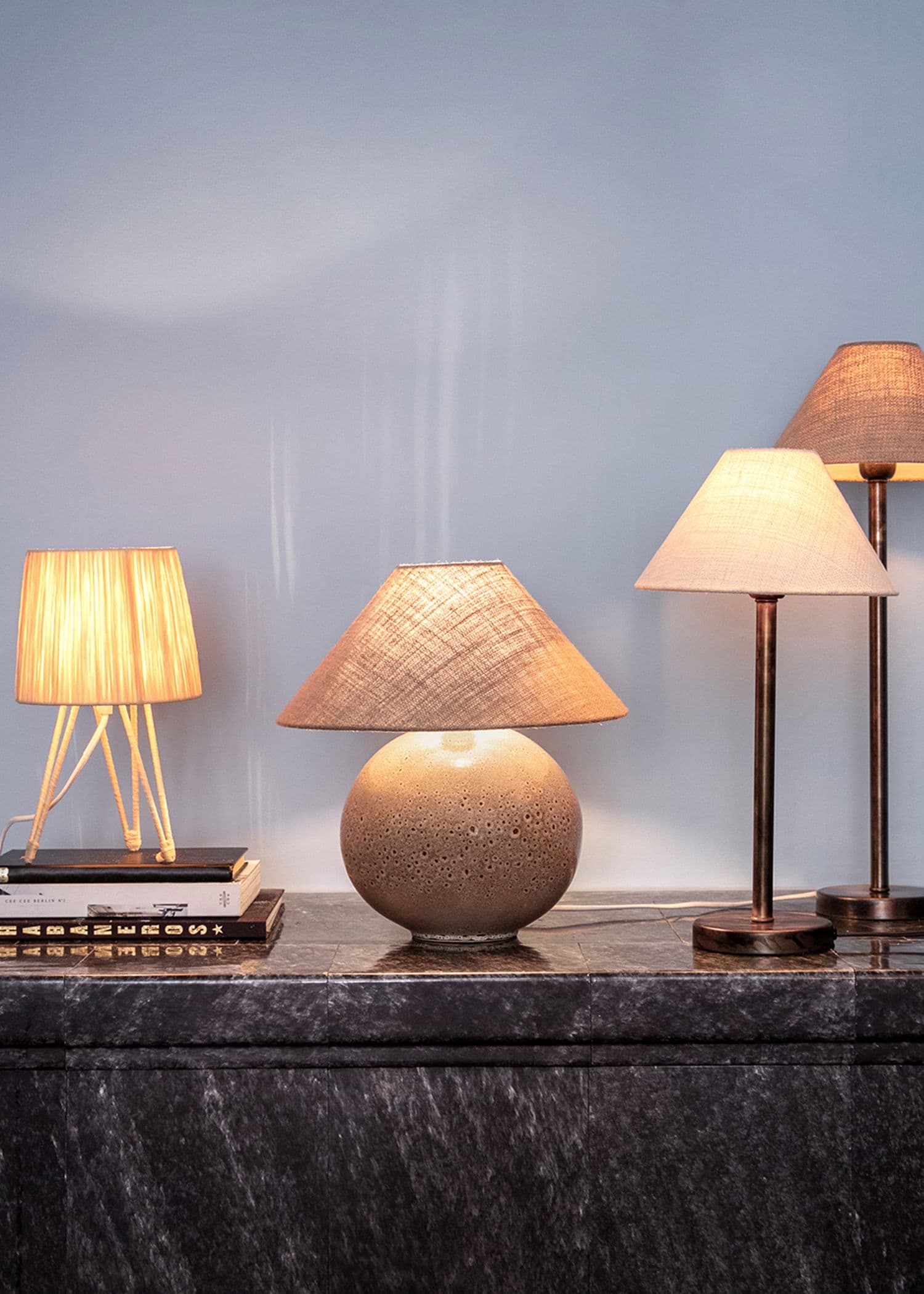 STEN TABLE LAMP 38CM - ANTIQUEBLACK