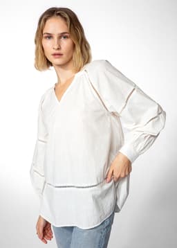 Taytum lace blouse - WHITE