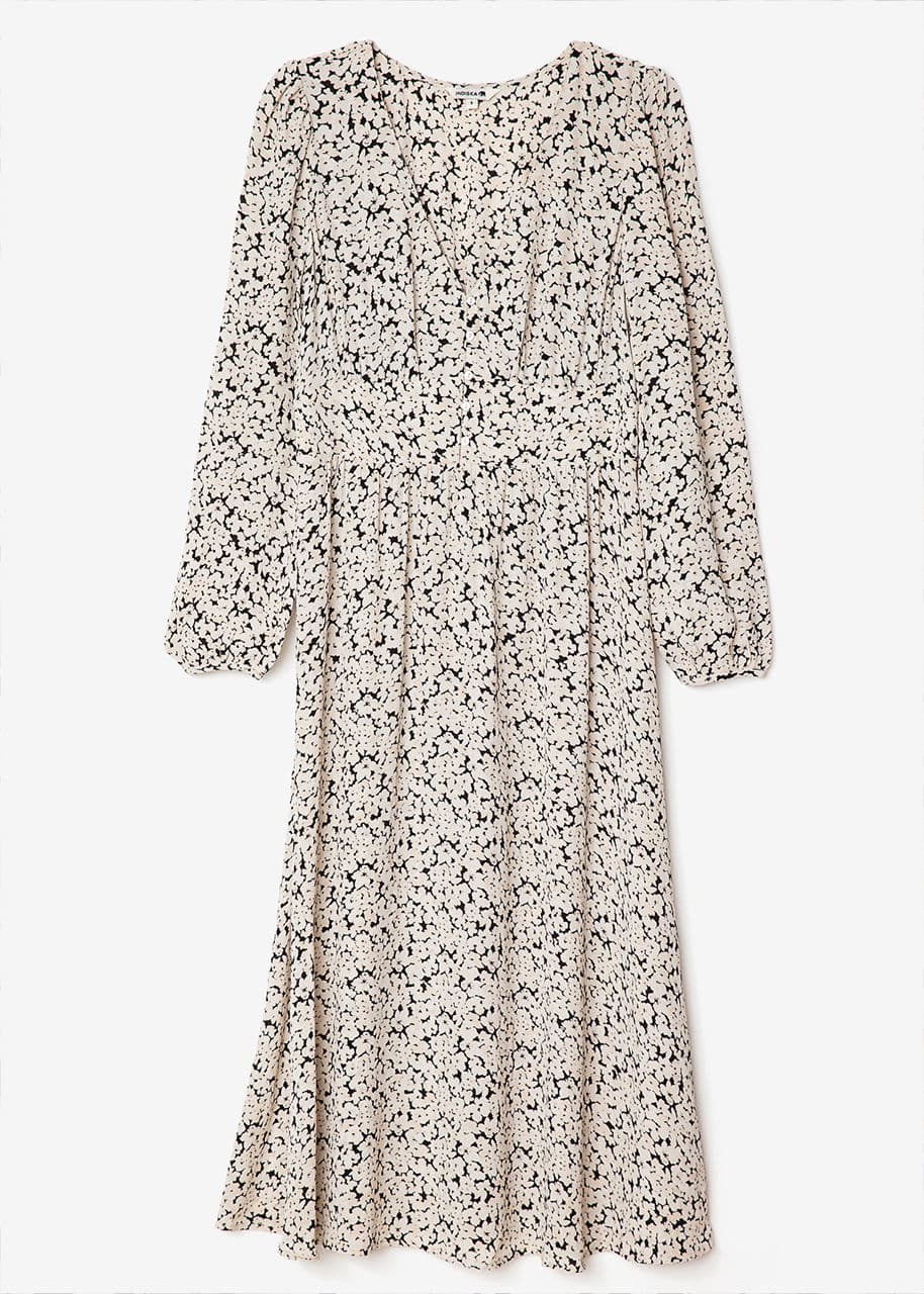 ZUDORA LS DRESS - BLACKWHITE