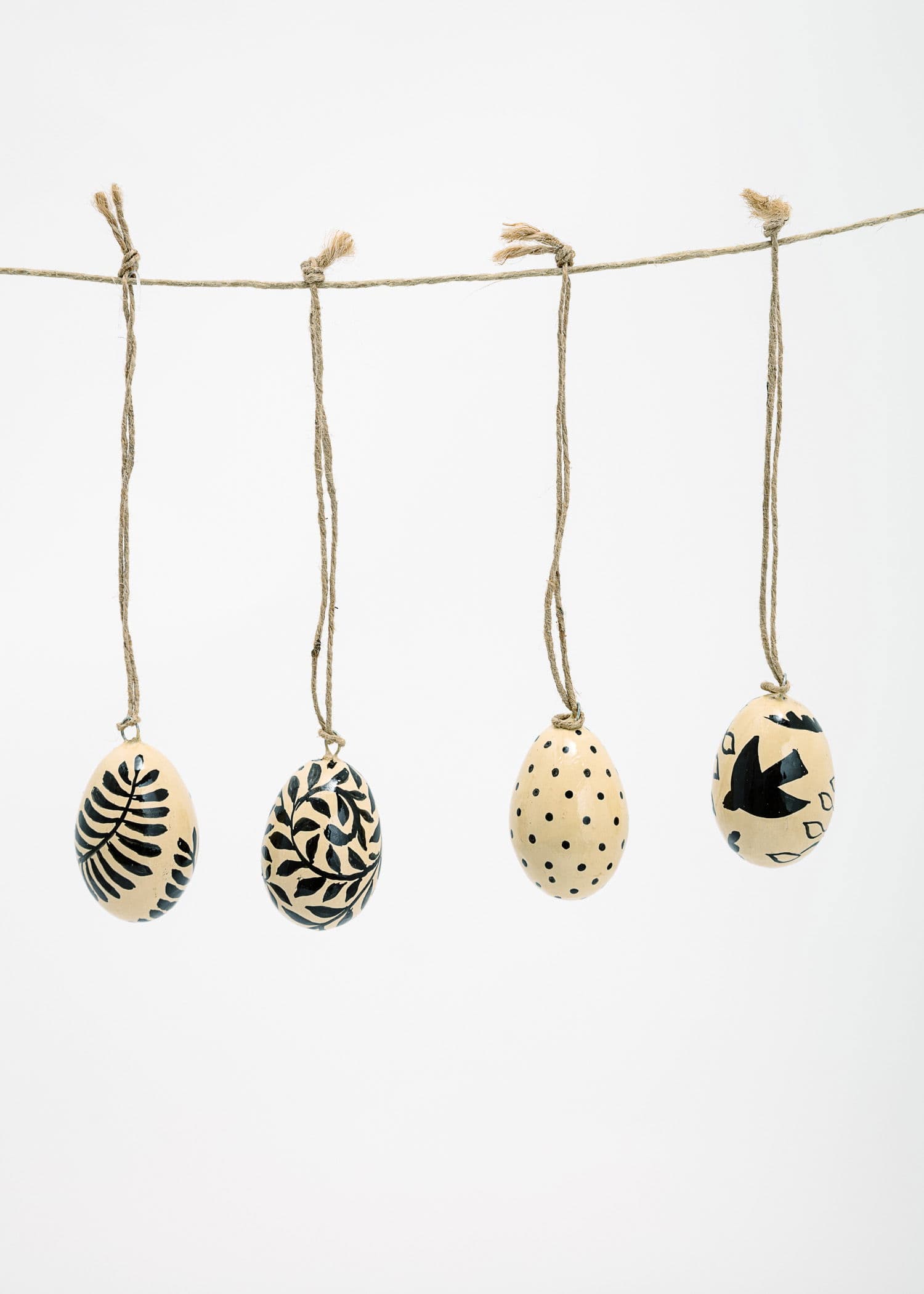 KASHMIR EGG DECO 4P - Black