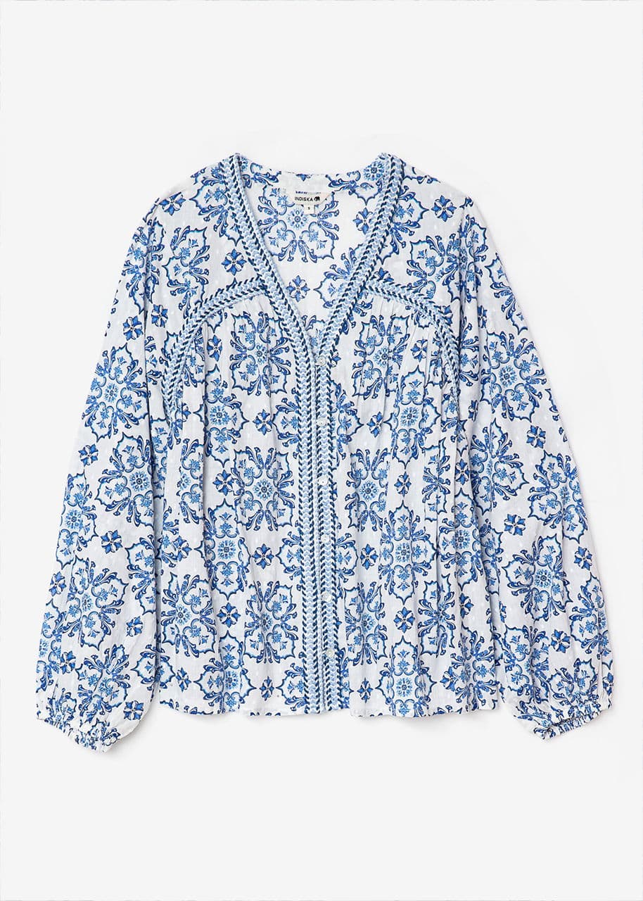 BLAIR BLOUSE - BLUE