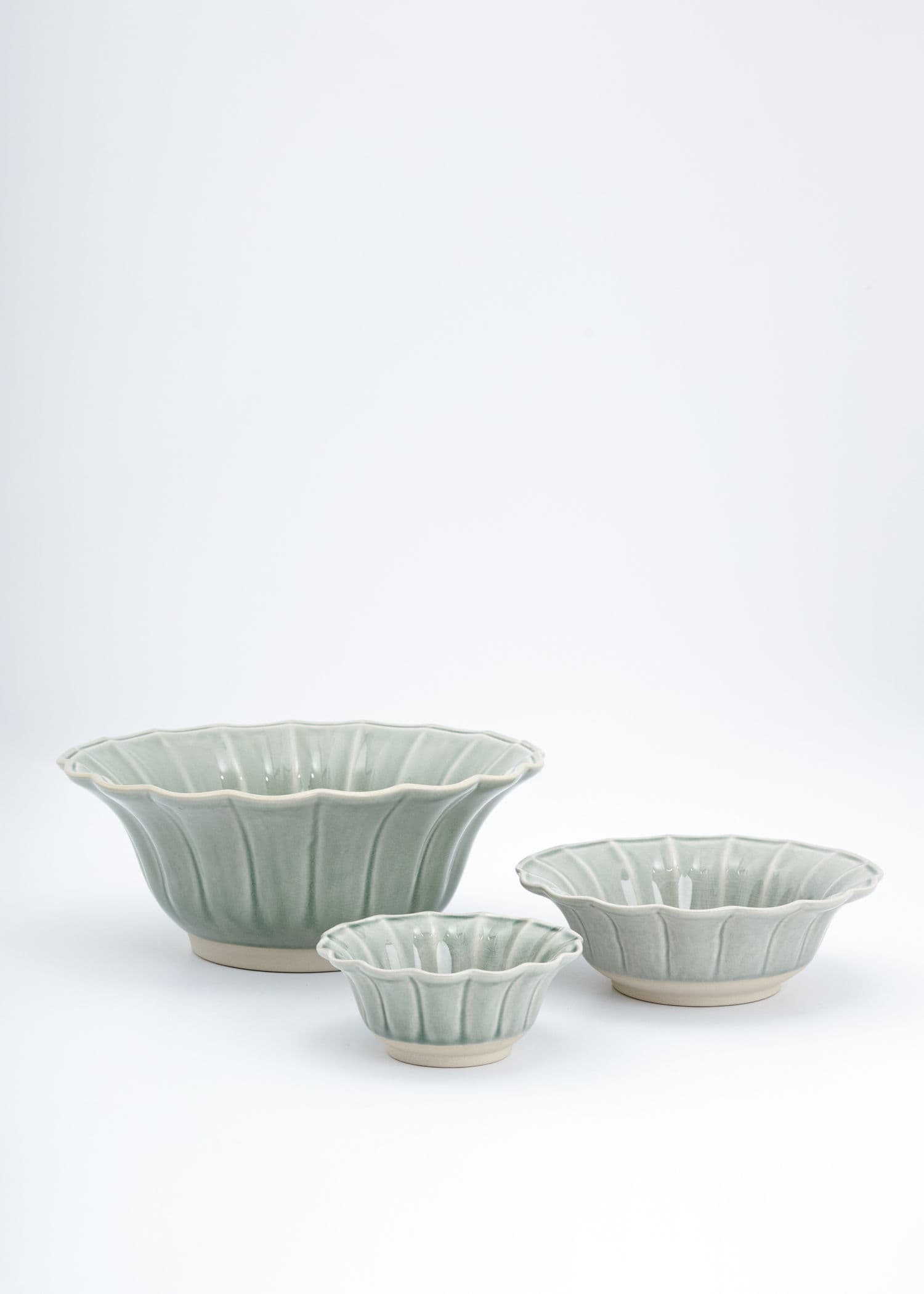 MATHILDA SCALLOP BOWL - DustyBlue