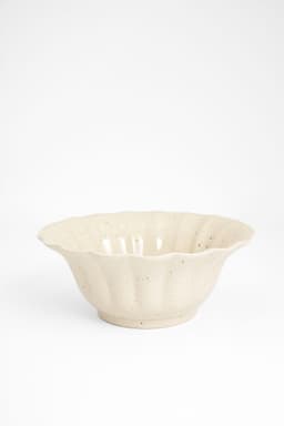 MATHILDA SCALLOP SALAD BOWL - CREMESPECKLED 