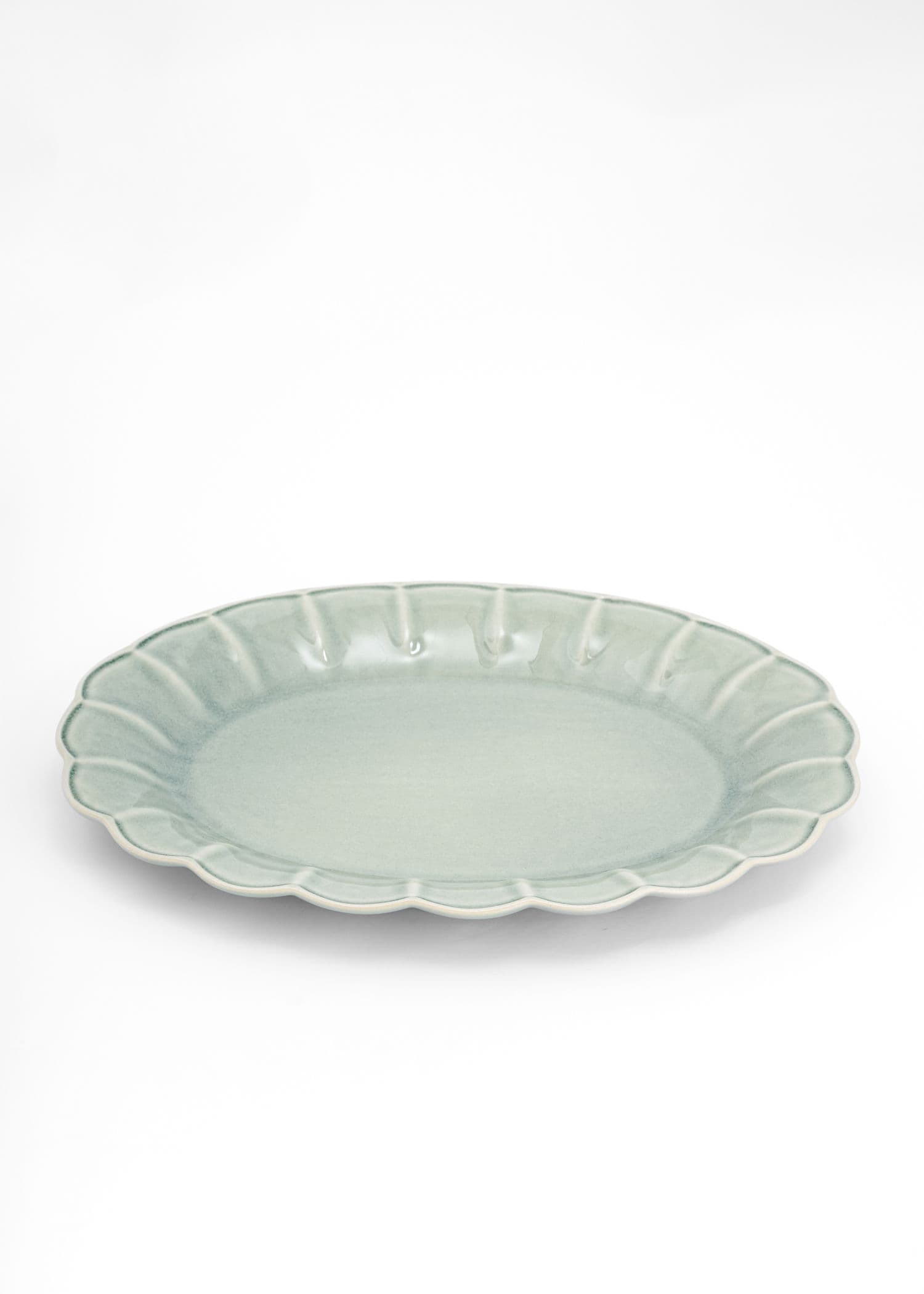 MATHILDA SCALLOP SERVING TRAY - DustyBlue