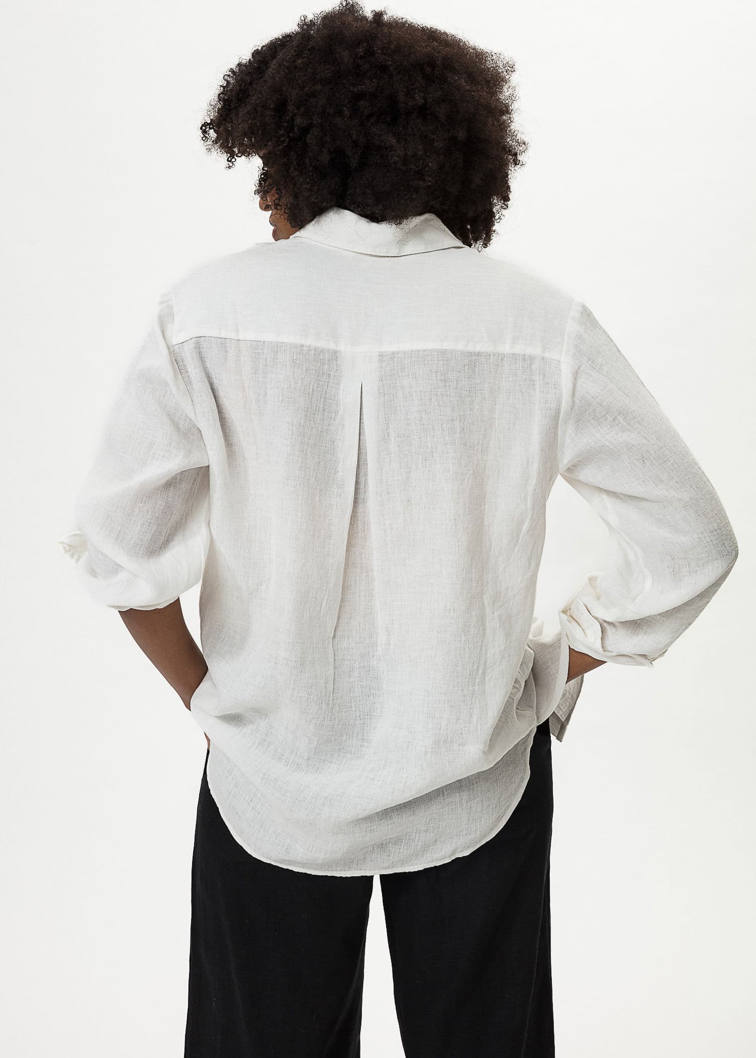 DIANA LINEN SHIRT - WHITE