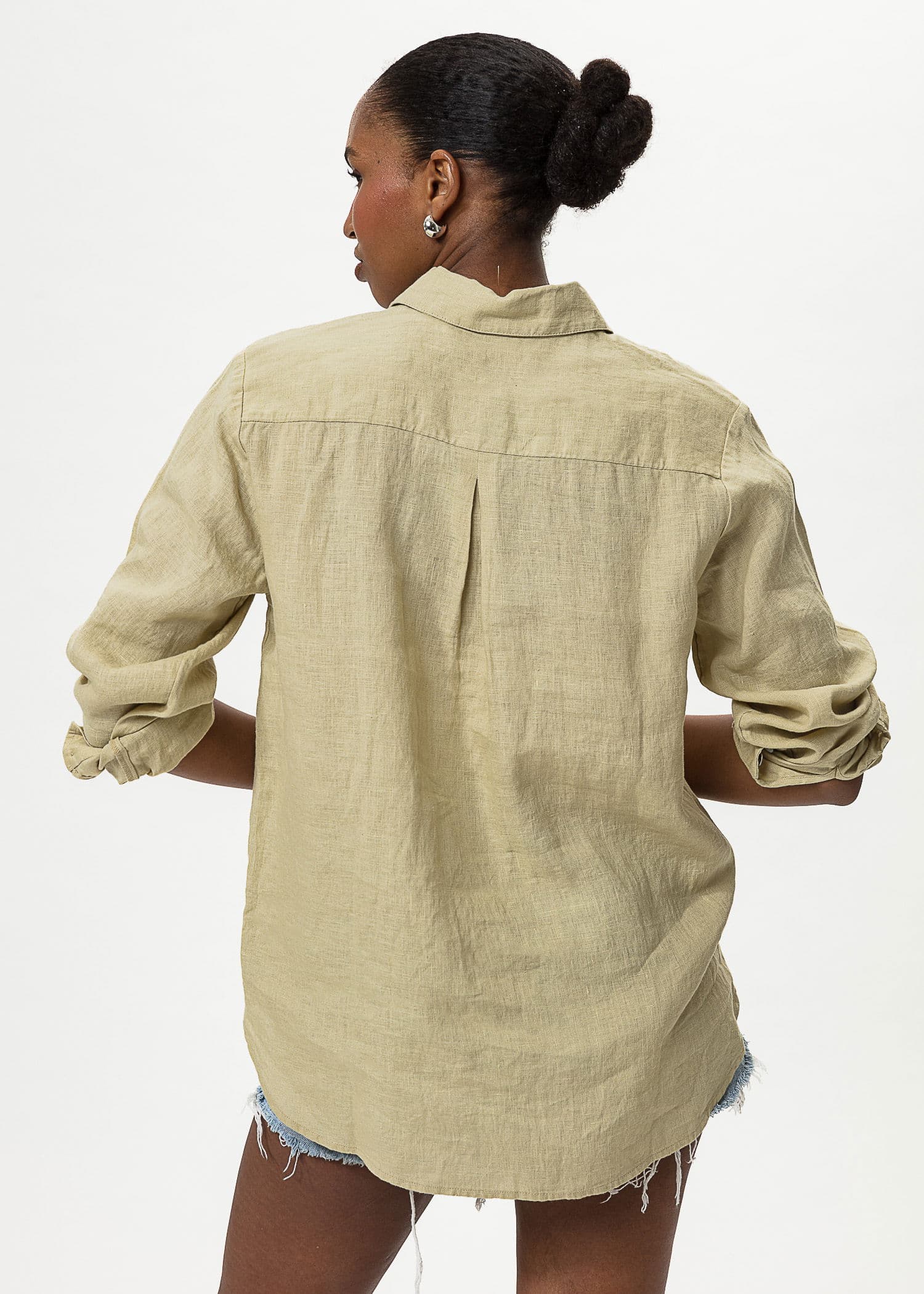 DIANA LINEN SHIRT - GREEN