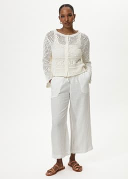 KAMAALA CROPPED PANT - WHITE