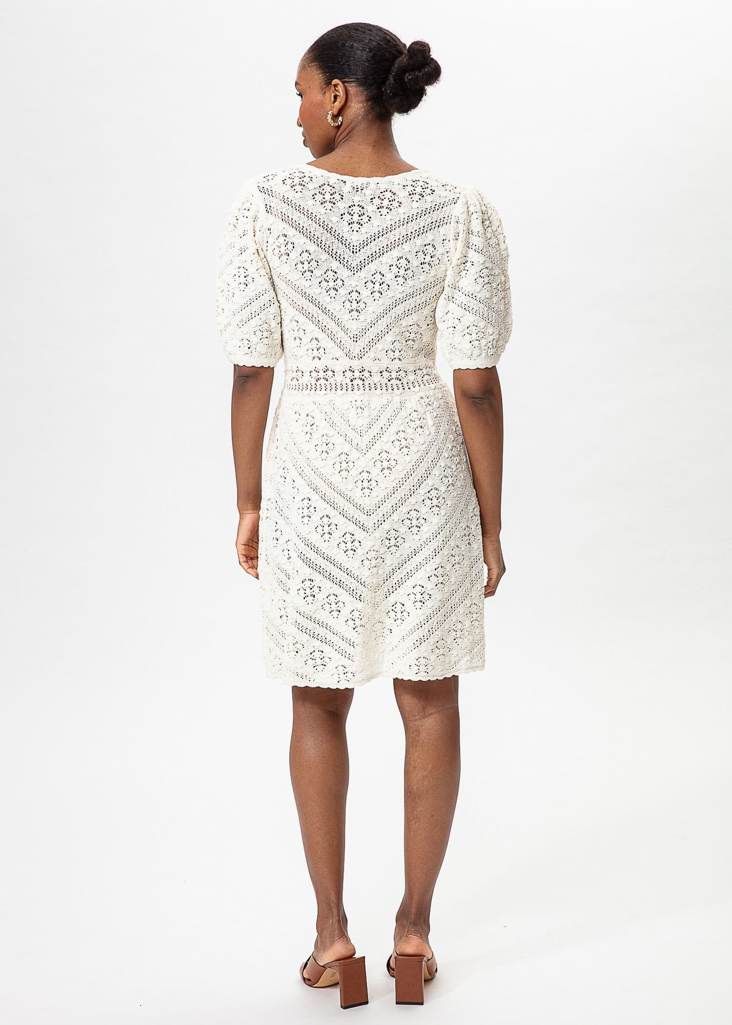 ZUDORA CROCHET DRESS - OFFWHITE