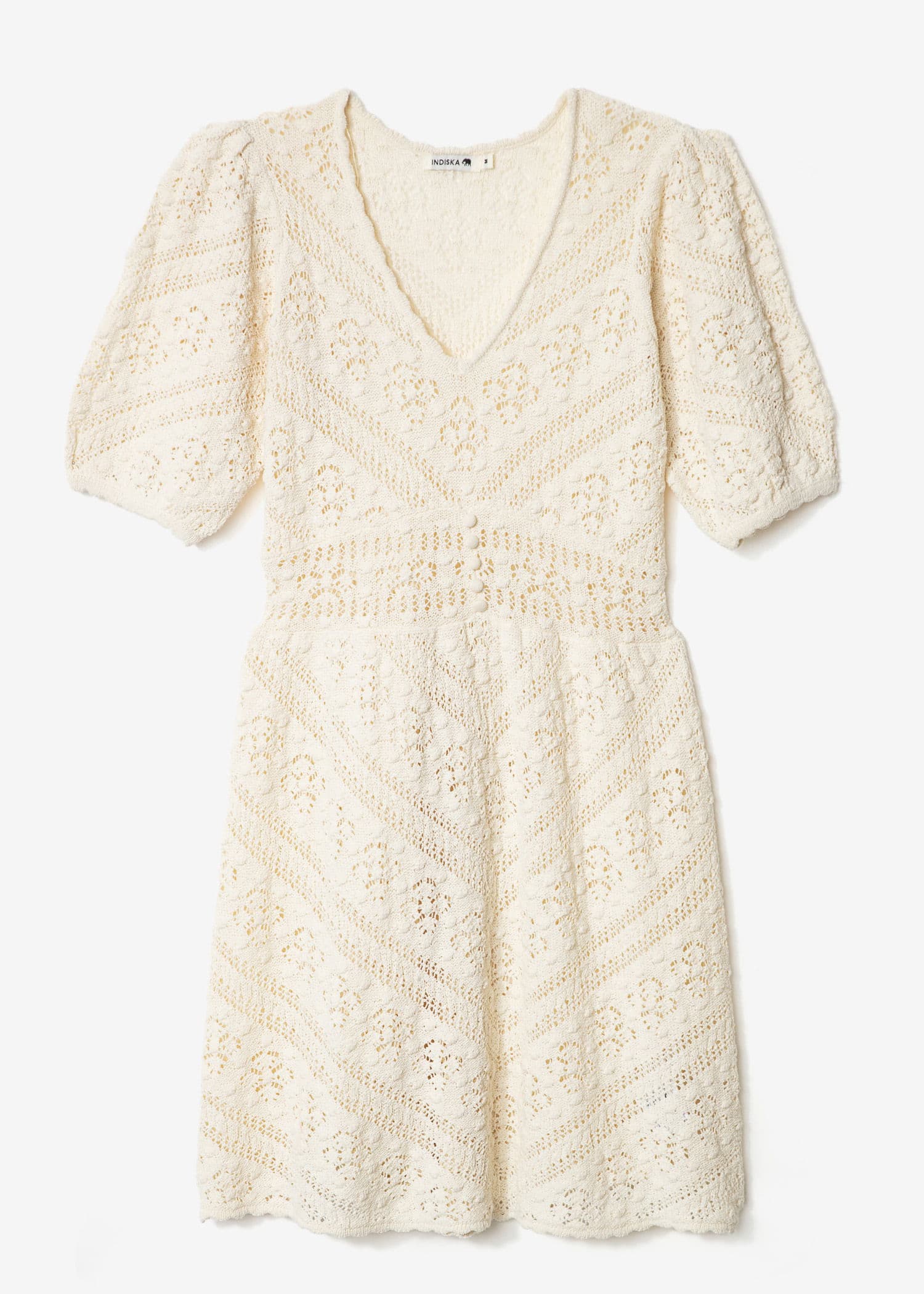 ZUDORA CROCHET DRESS - OFFWHITE