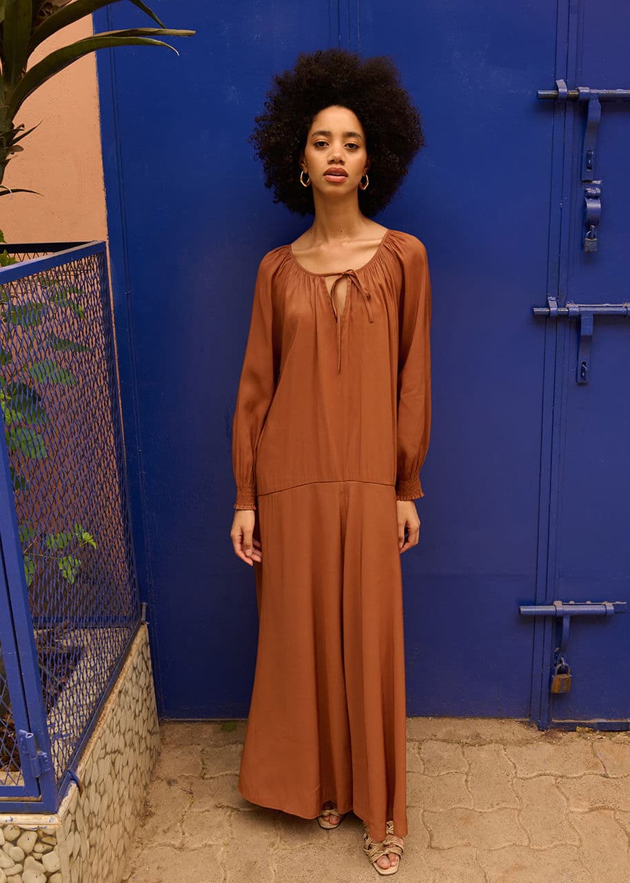 NAIMA DRESS - BROWN