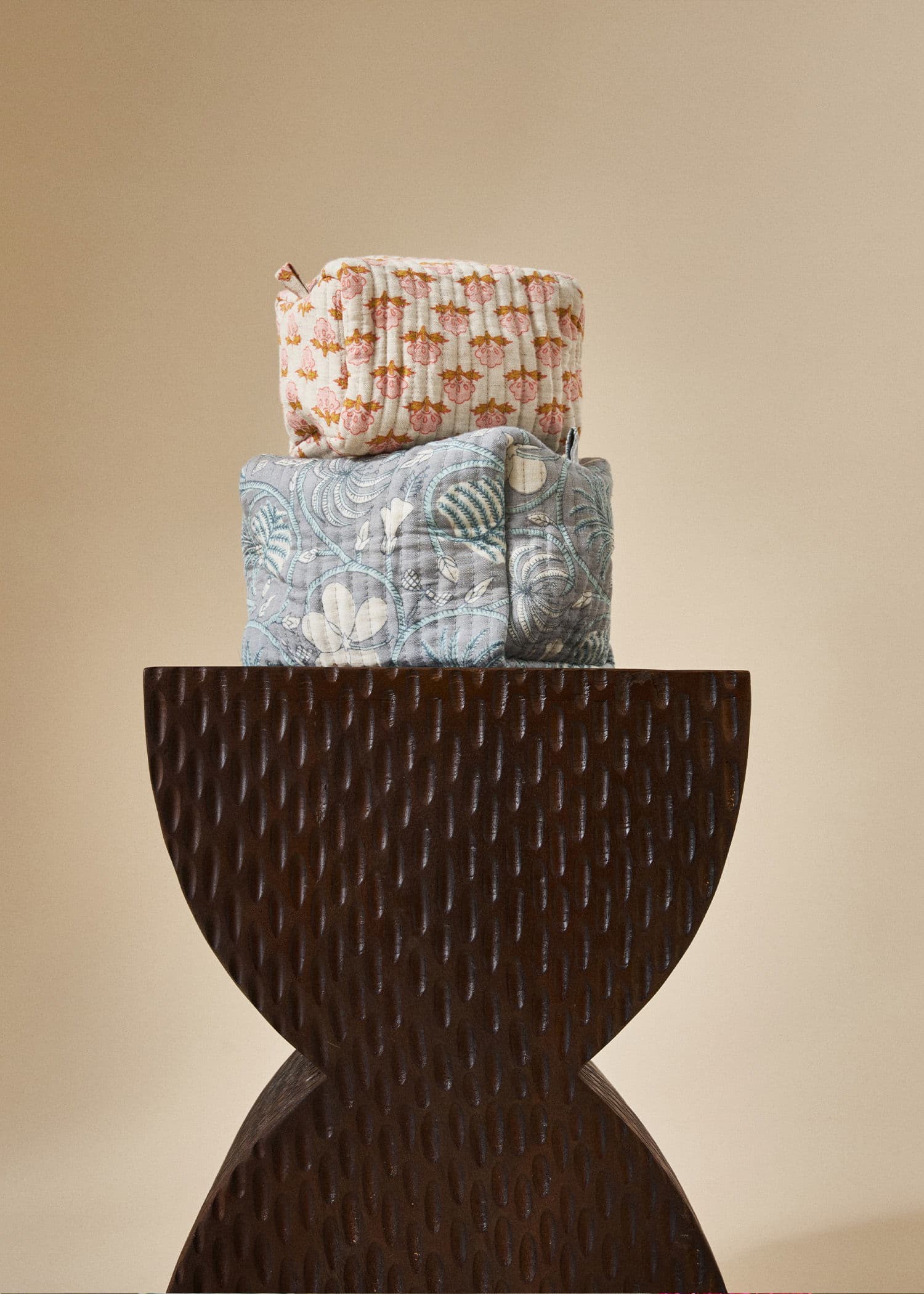 Viny Båndtrykt taske - Blå 2 - Indiska