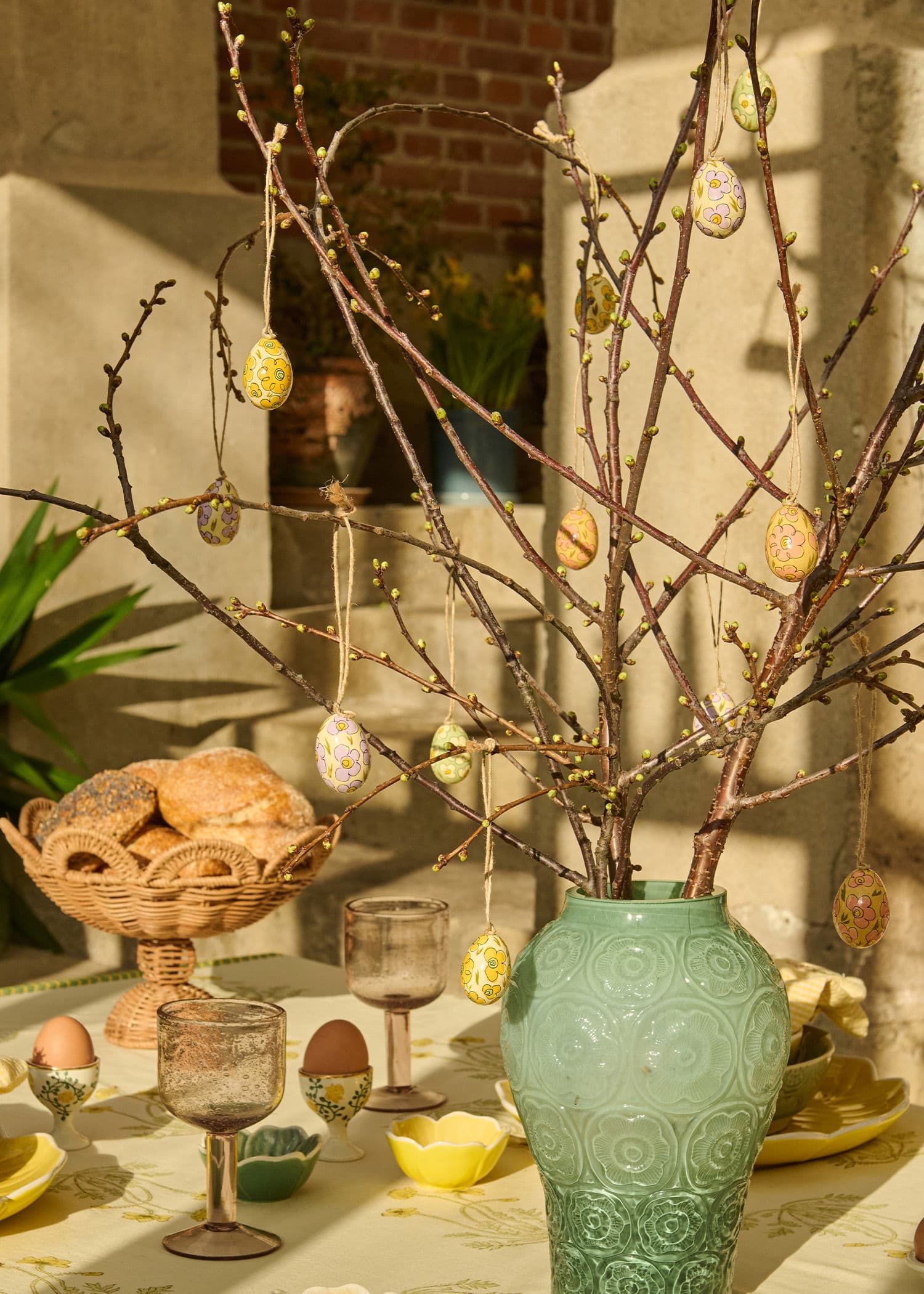 KASHMIR 4-pakk håndmalt påskepynt - Multi 1 - Indiska