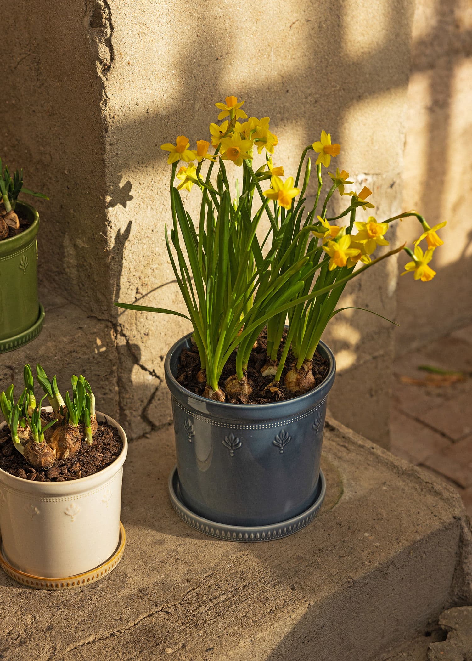 DARLA Blå kruka i stengods - Blå 2 - Indiska
