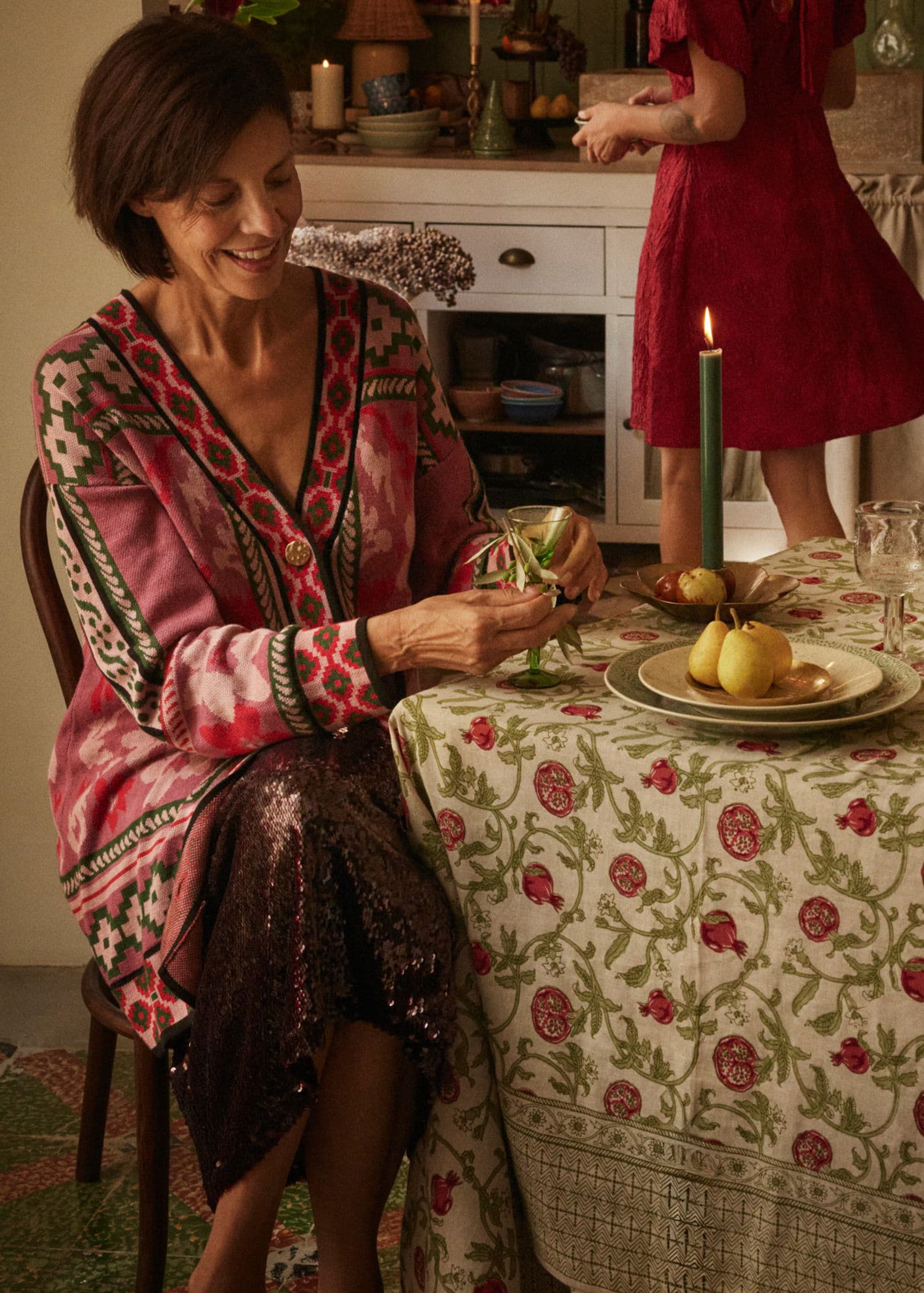 CHRISTY Kuvioitu neuletakki - Vaaleanpunainen 3 - Indiska