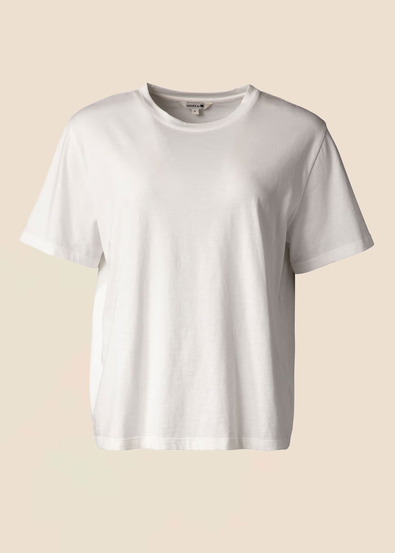 Heather Yksivärinen t-paita - Valkoinen 1 - Indiska