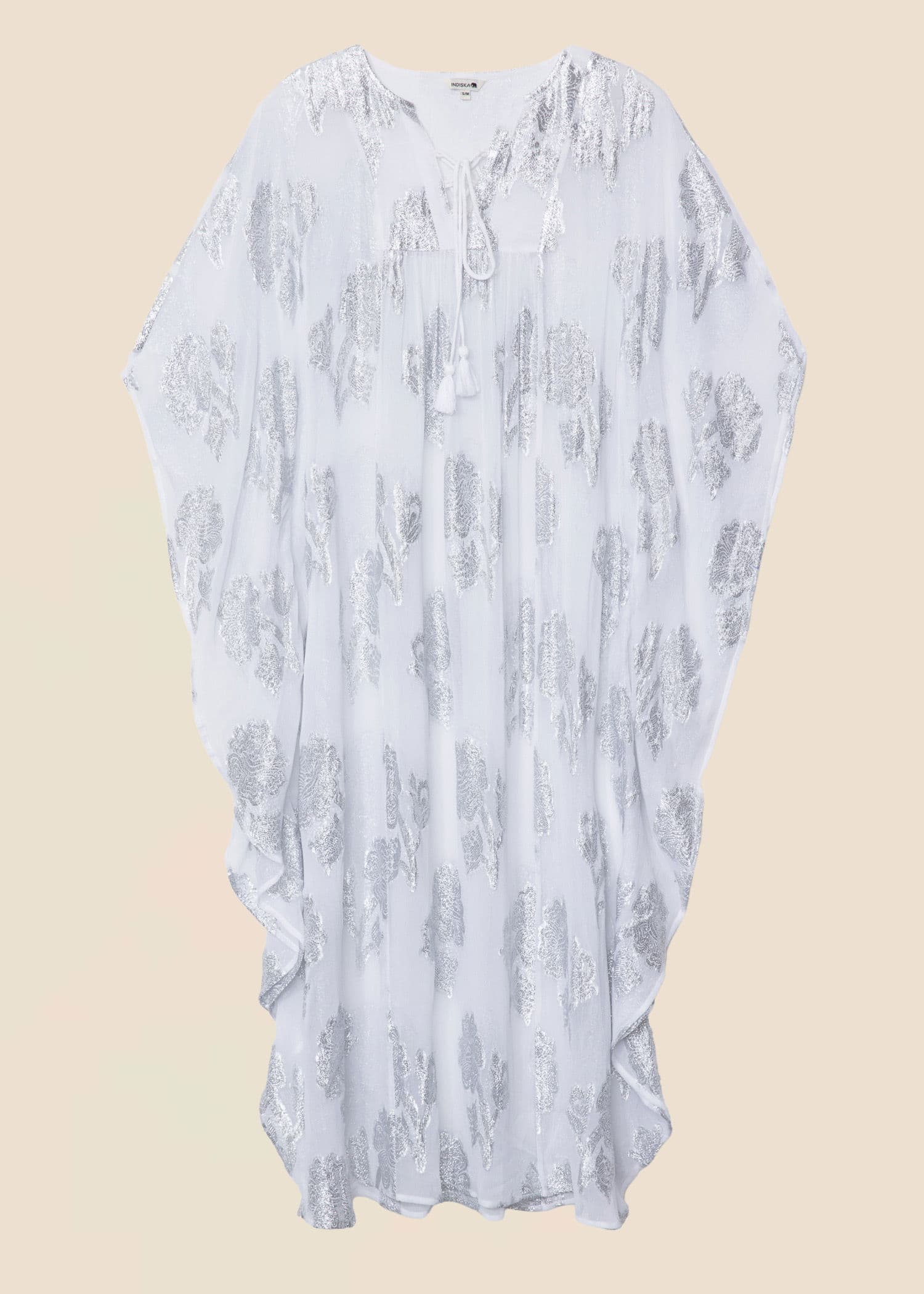 PARADISE Lurex-kaftaani - Valkoinen 1 - Indiska